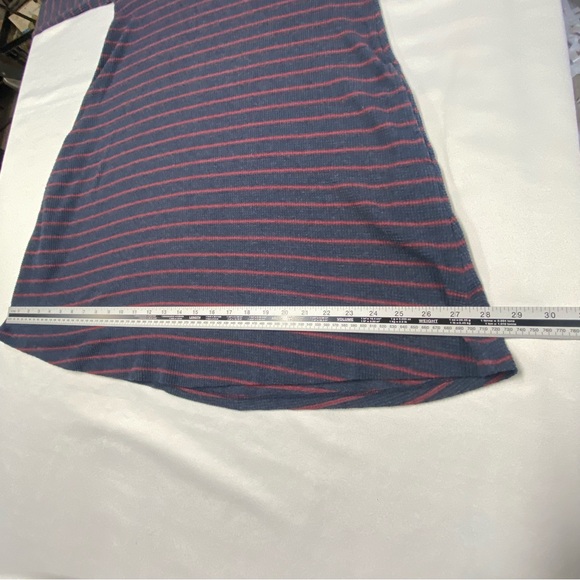 Toad&Co Dress Foothills Long Sleeve Waffle Knit Navy Red Organic Cotton Small - Picture 8 of 15